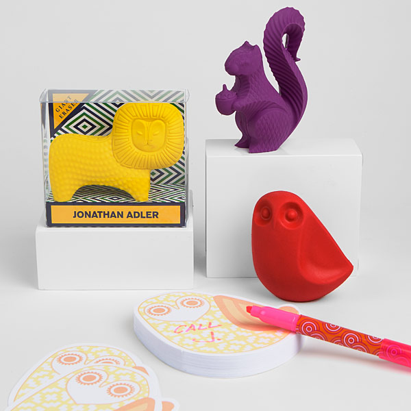 Jumbo erasers in animal shapes